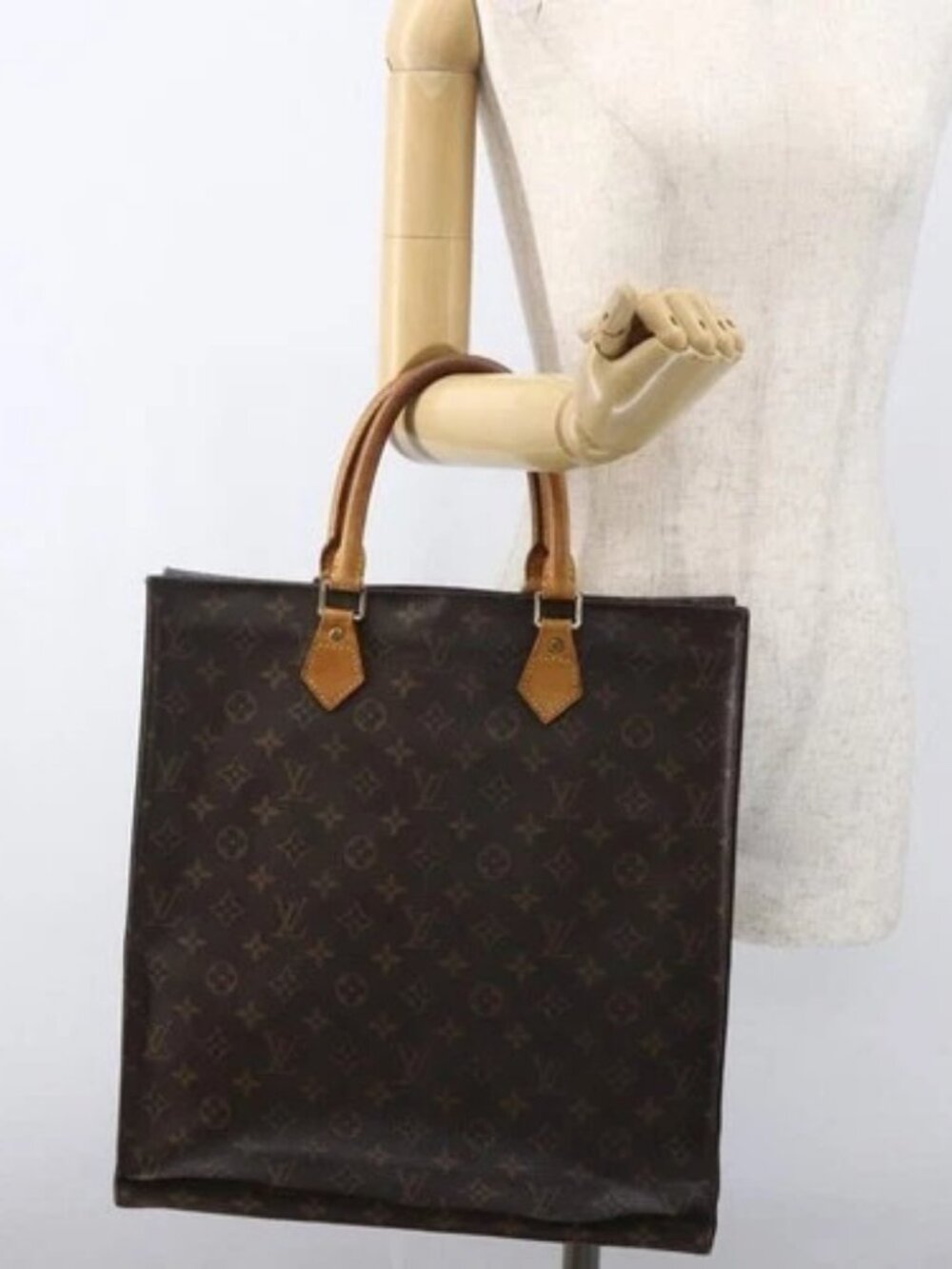 LOUIS VUITTON Monogram Sac Plat Hand Bag M51140 LV Auth bs33569 - Picture 15 of 16